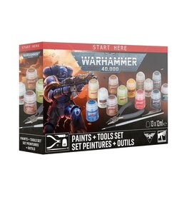 Games Workshop Warhammer 40K: Paints + Tools Set
