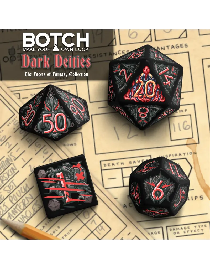 Botch Inc. Botch Dice 7-Die Set: Dark Deities
