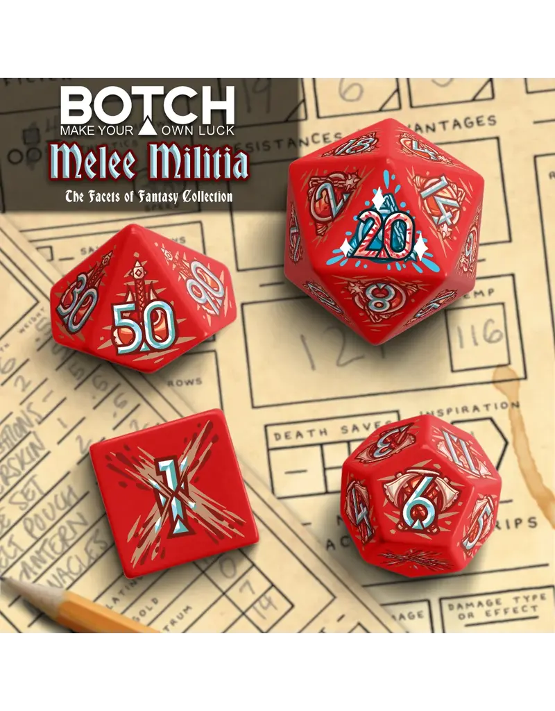 Botch Inc. Botch Dice 7-Die Set: Melee Militia
