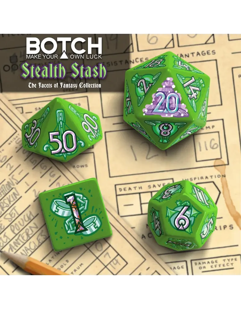 Botch Inc. Botch Dice 7-Die Set: Stealth Stash