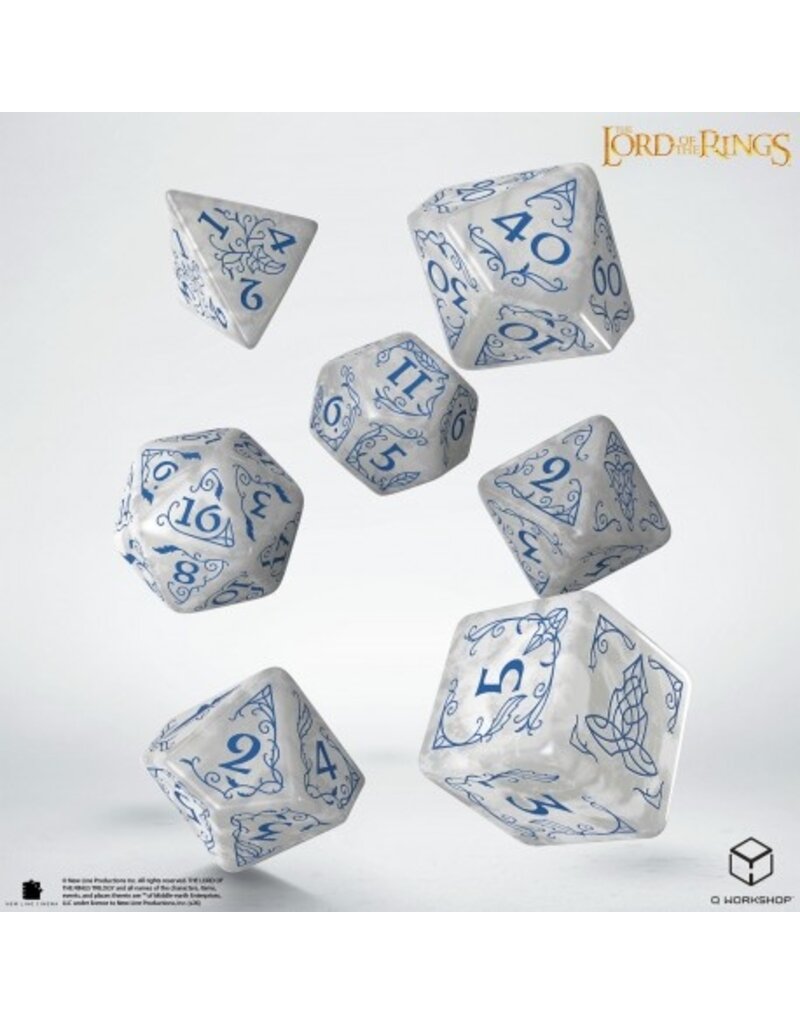Q Workshop The Lord of The Rings: Rivendell 7-Dice Set - Stone
