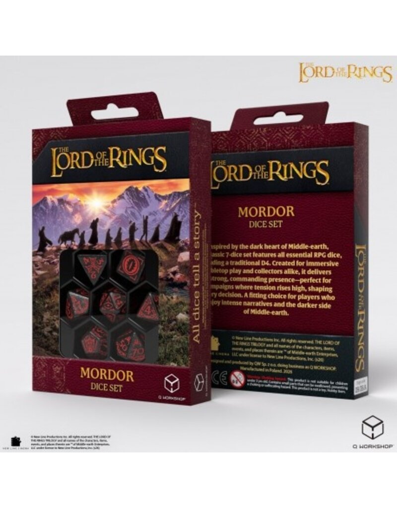 Q Workshop The Lord of The Rings: Mordor 7-Dice Set