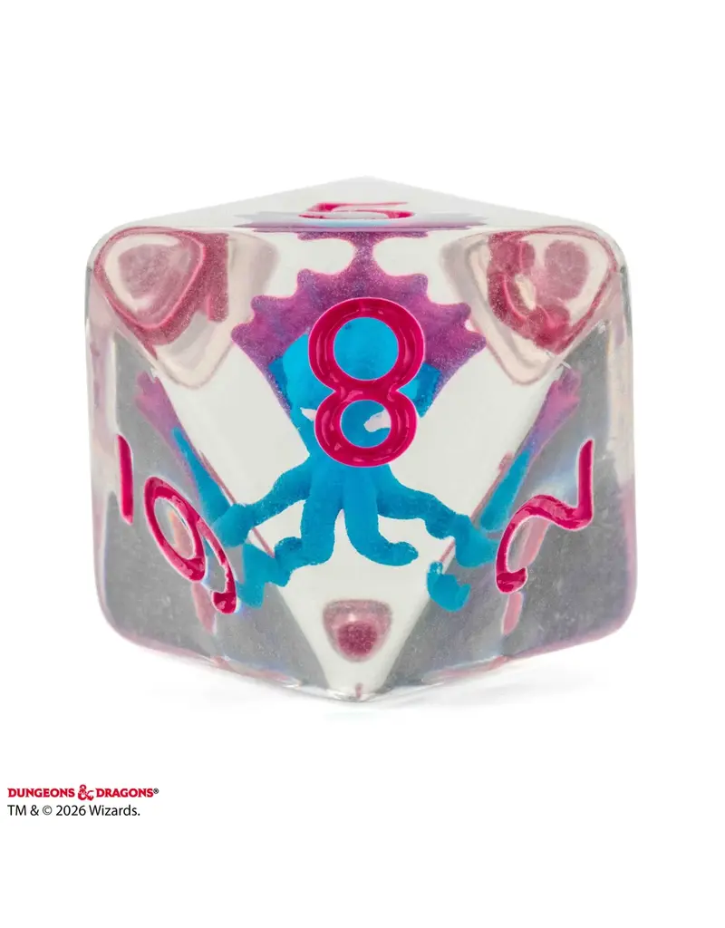 FanRoll by Metallic Dice Games DND Monsters - Resin Inclusion Dice Set - Mind Flayer