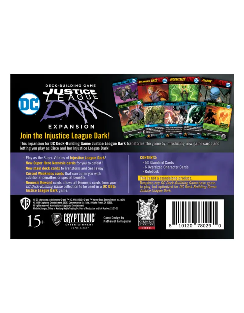 Cryptozoic DC Comics Deckbuilding Game DBG: Justice League Dark Expansion