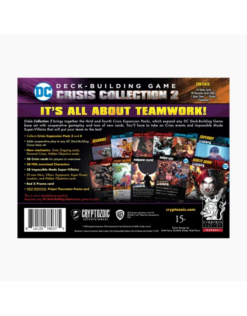 Cryptozoic DC Comics Deckbuilding Game DBG: Crisis Collection 2