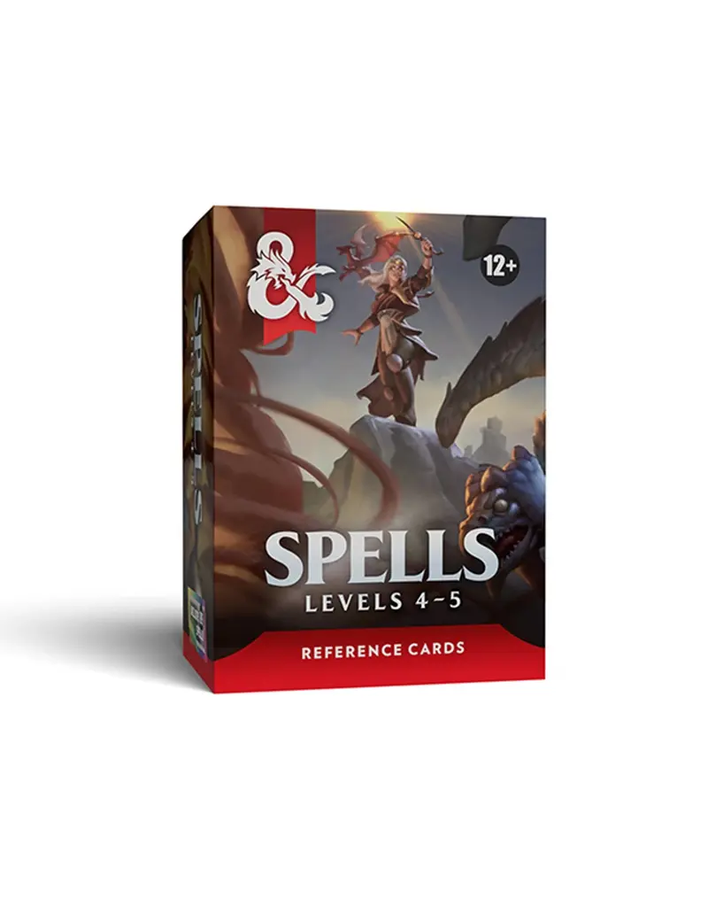 Wizards of the Coast DND RPG Trove Spells 4-5 Reference Cards