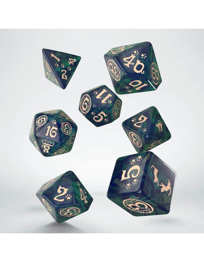 Q Workshop Cats Dice: 7-Die Set- Mittens