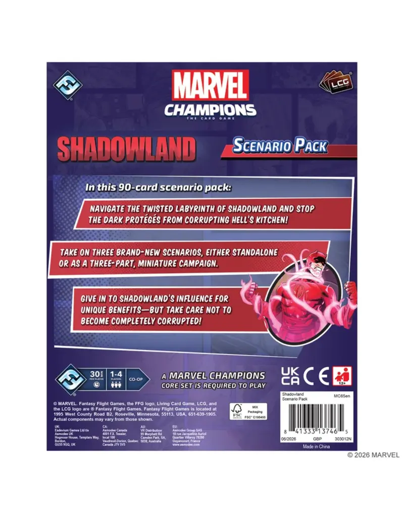 Fantasy Flight Games Marvel Champions LCG: Shadowland Scenario Pack