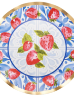 Sophistiplate Wavy Dinner Plate Bleu Strawberries - 8pkg