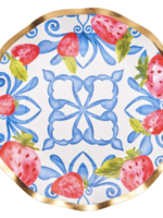 Sophistiplate Wavy Salad Plate Bleu Strawberries - 8pkg