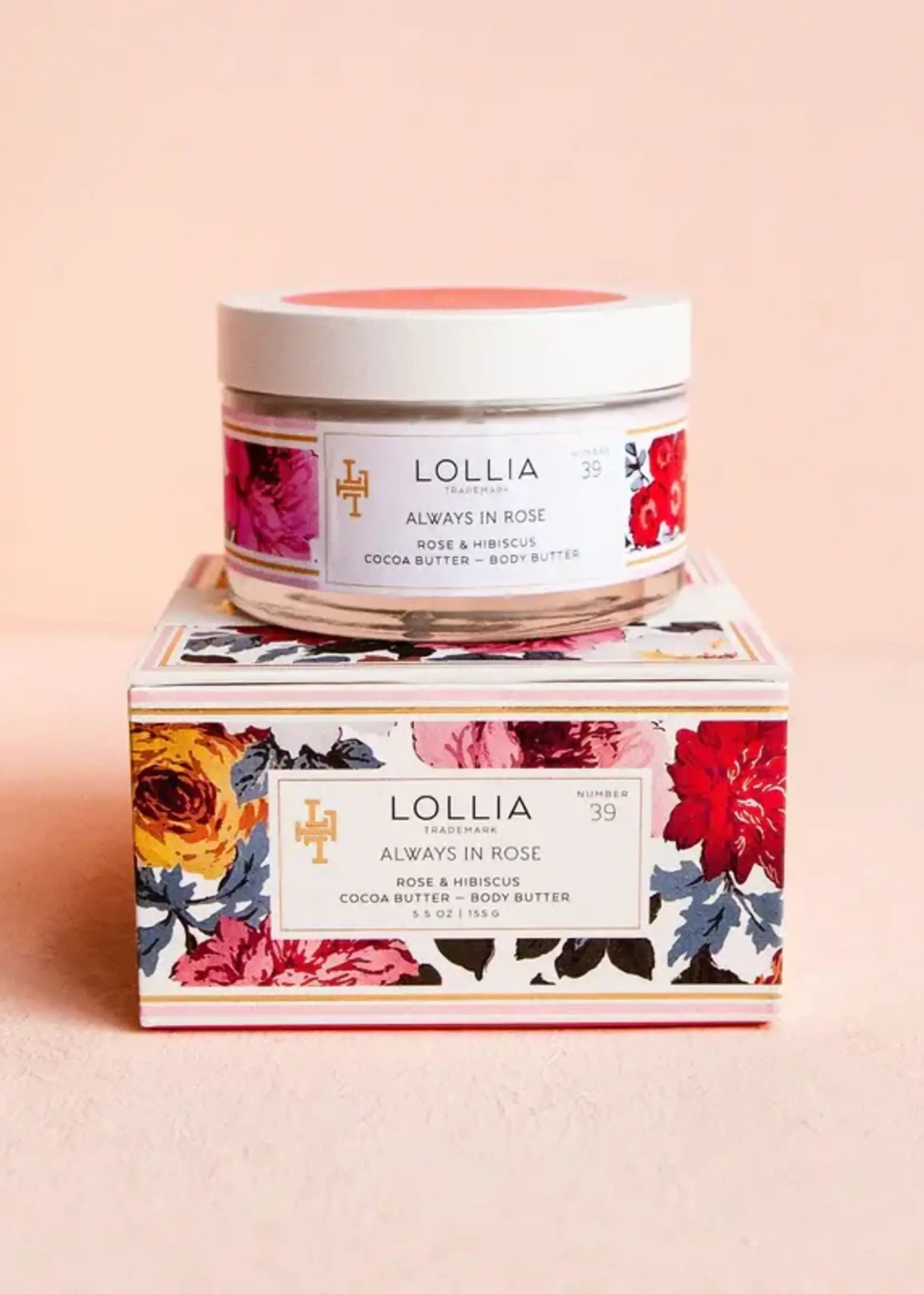 Lollia Always In Rose Rose & Hibiscus 5.5oz Body Butter