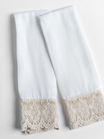 Bella Notte Madera Luxe King Pillowcase with Donella Lace, WINTER WHITE