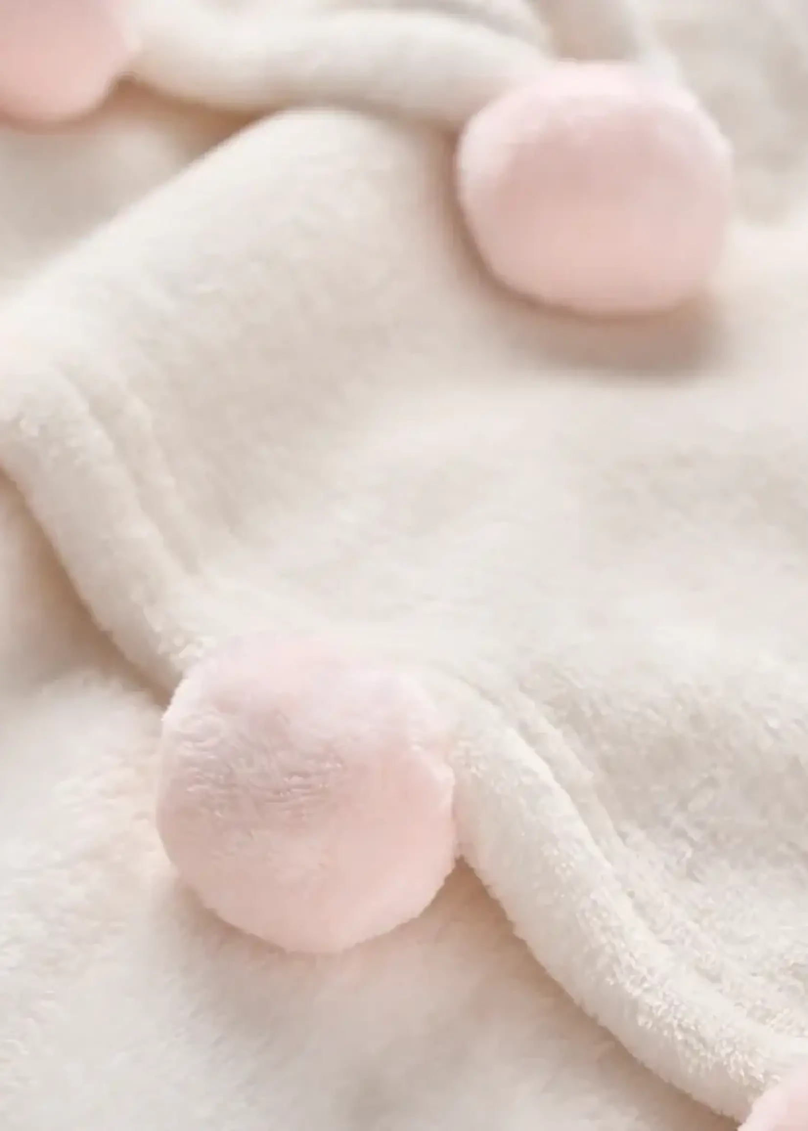 Elegant Baby Flannel Fleece Pom Blanket Pink 89550