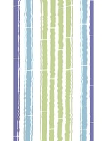 Caspari Caspari - BAMBOO STRIPE BLUE/GREEN - GUEST TOWEL - 17470G