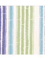 Caspari Caspari - BAMBOO STRIPE BLUE/GREEN - NAPKIN COCKTAIL - 17470C