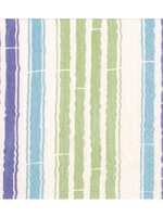 Caspari Caspari - BAMBOO STRIPE BLUE/GREEN - NAPKIN LUNCHEON - 17470L