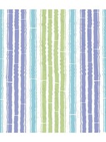 Caspari Caspari - BAMBOO STRIPE BLUE/GREEN - PAPER PLACEMATS RECTANGLE 12-IN