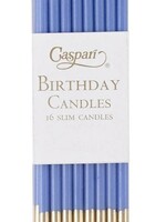 Caspari Caspari - BIRTHDAY SLIMS-FRENCH BLUE/GOLD - CANDLE BIRTHDAY SLIMS 16-IN