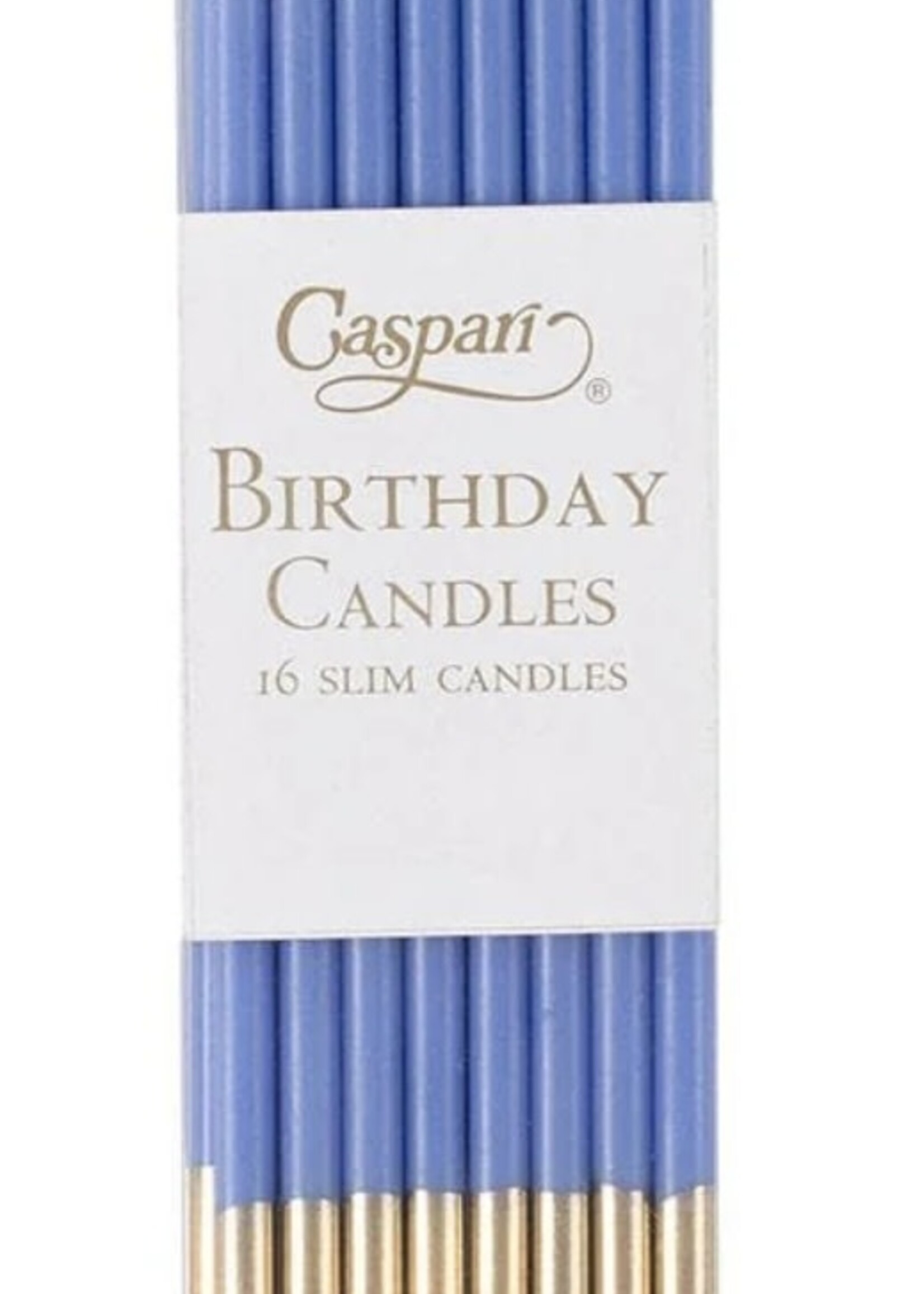 Caspari Caspari - BIRTHDAY SLIMS-FRENCH BLUE/GOLD - CANDLE BIRTHDAY SLIMS 16-IN