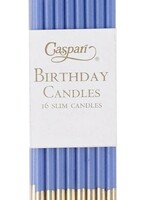 Caspari Caspari - BIRTHDAY SLIMS-FRENCH BLUE/GOLD - CANDLE BIRTHDAY SLIMS 16-IN - CA1108