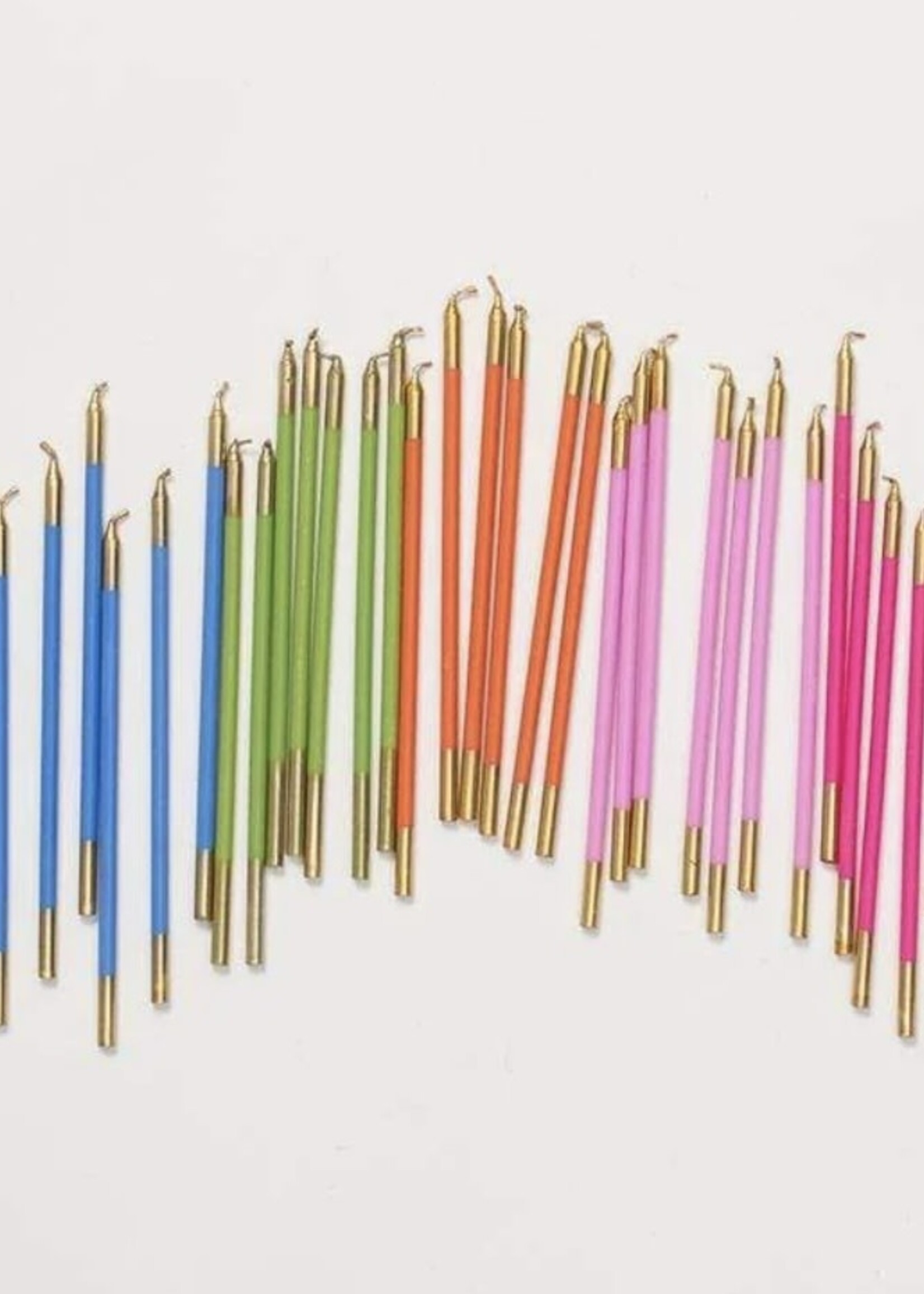 Caspari Caspari - BIRTHDAY SLIMS-CANDY PINK/GOLD - CANDLE BIRTHDAY SLIMS 16-IN