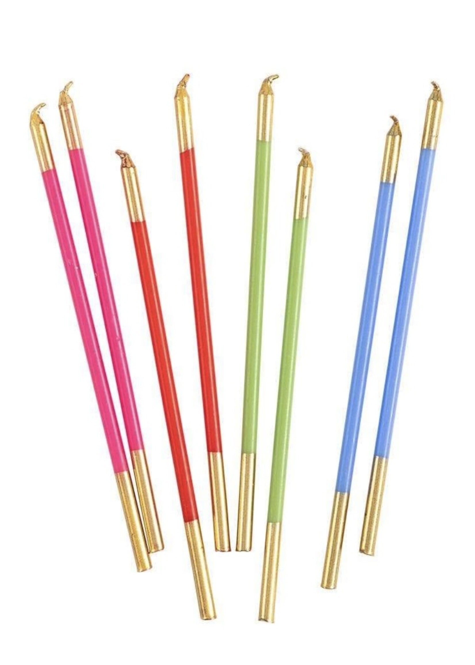 Caspari Caspari - BIRTHDAY SLIMS-MIXED BRIGHTS - CANDLE BIRTHDAY SLIMS 16-IN - CA1113