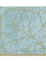 Caspari Caspari - GILDED MAJOLICA AQUA - NAPKIN LUNCHEON - 14212L