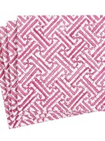 Caspari Caspari - FRETWORK FUCHSIA - NAPKIN COCKTAIL - 16453C