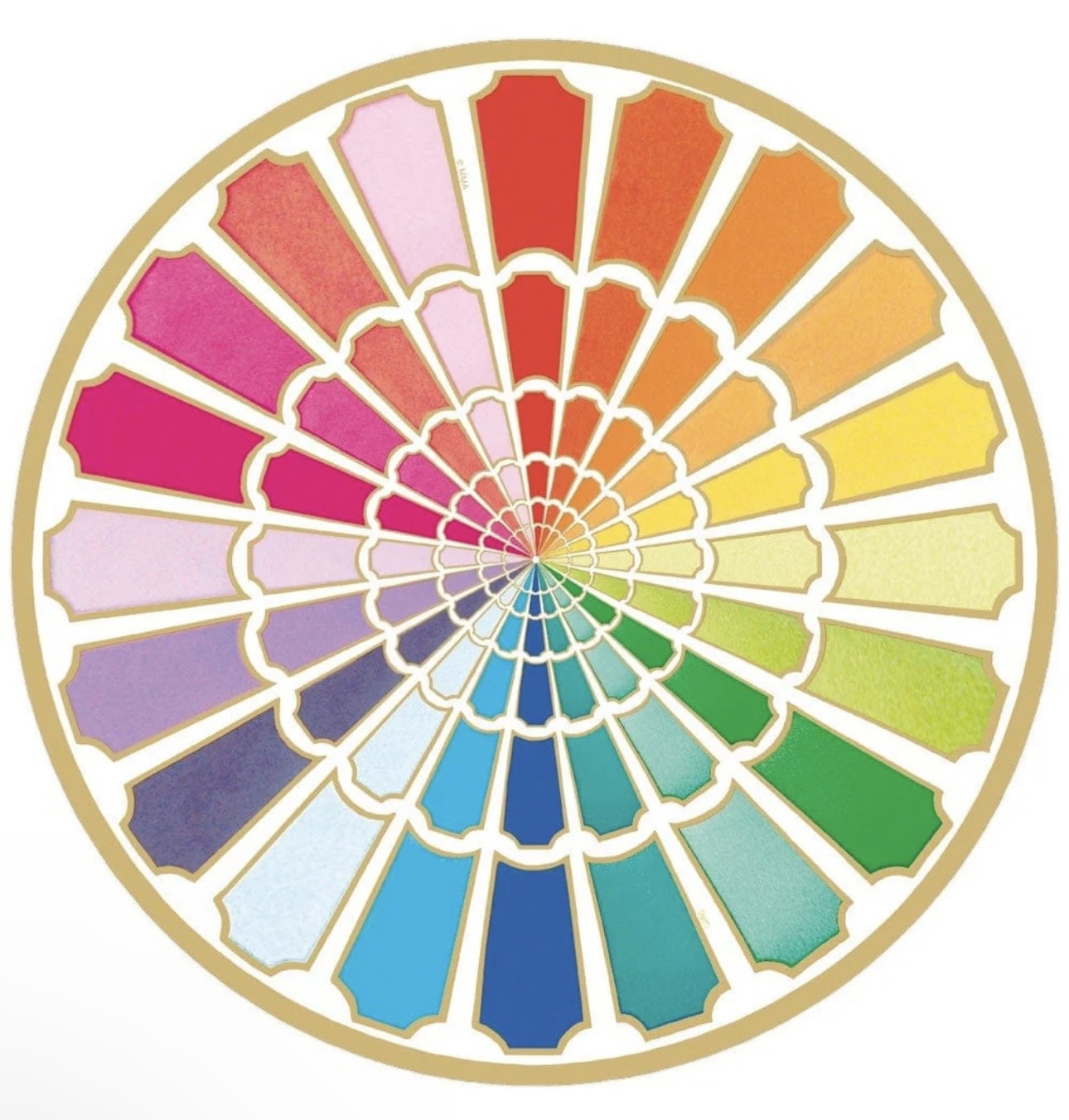 Caspari COLOR WHEEL PAPER PLACEMATS ROUND 12IN Picket Fences Home Decor