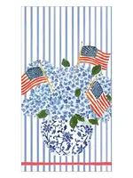 Caspari Caspari - FLAGS AND HYDRANGEAS - GUEST TOWEL