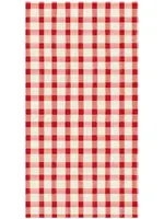 Hester & Cook Hester & Cook - Red Painted Check Guest Napkin - pack of 16 - KP1497