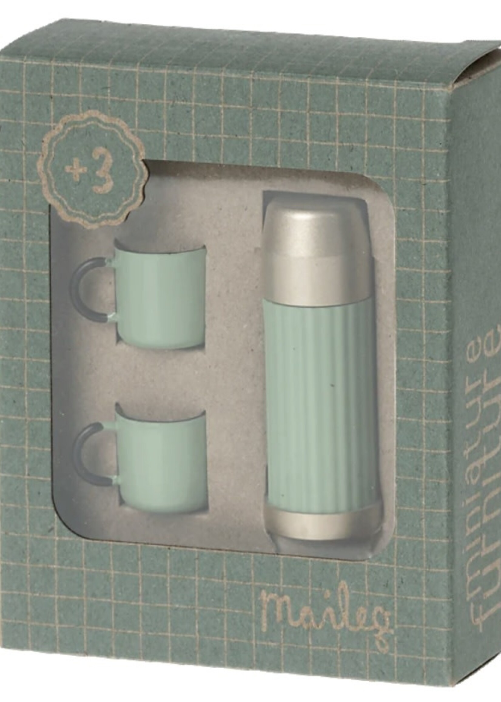 Maileg Maileg - Thermos and cups - Mint - 11-2114-00