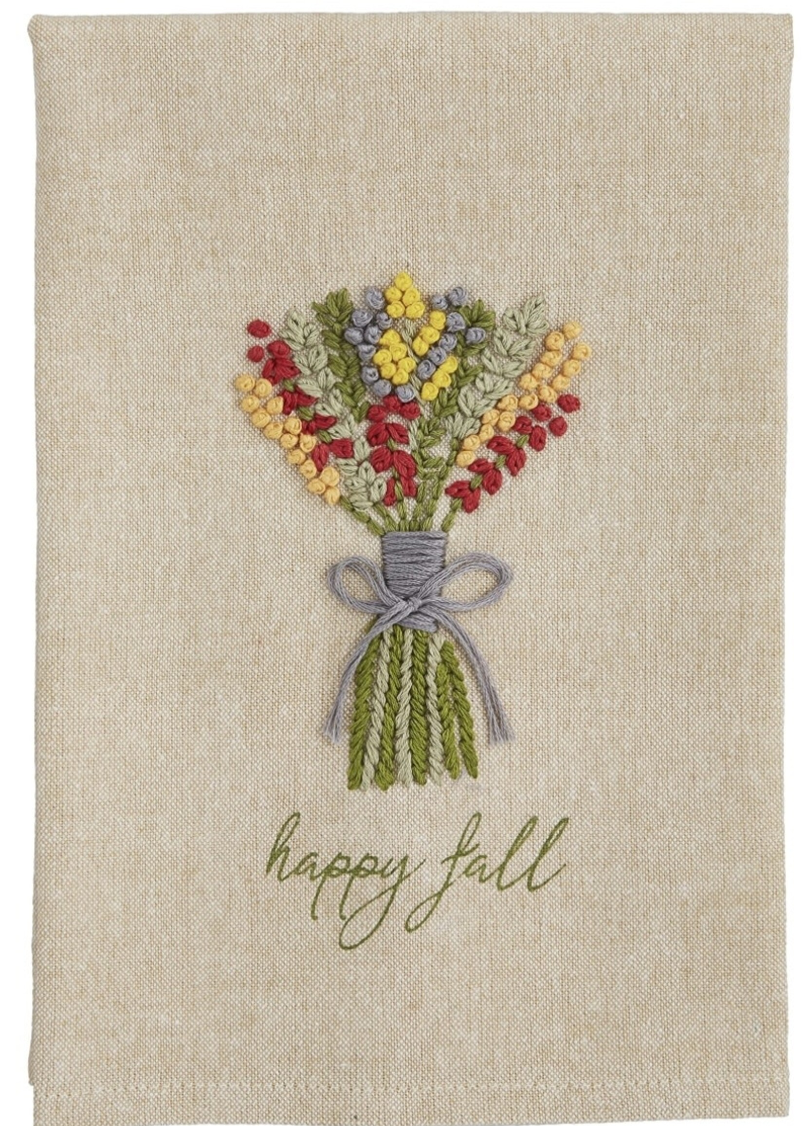 Mud Pie Mud Pie - Happy Fall French Knot Towel - 41500239H