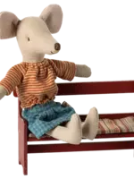 Maileg Maileg - Bench, Mouse - Red - 11-4009-01