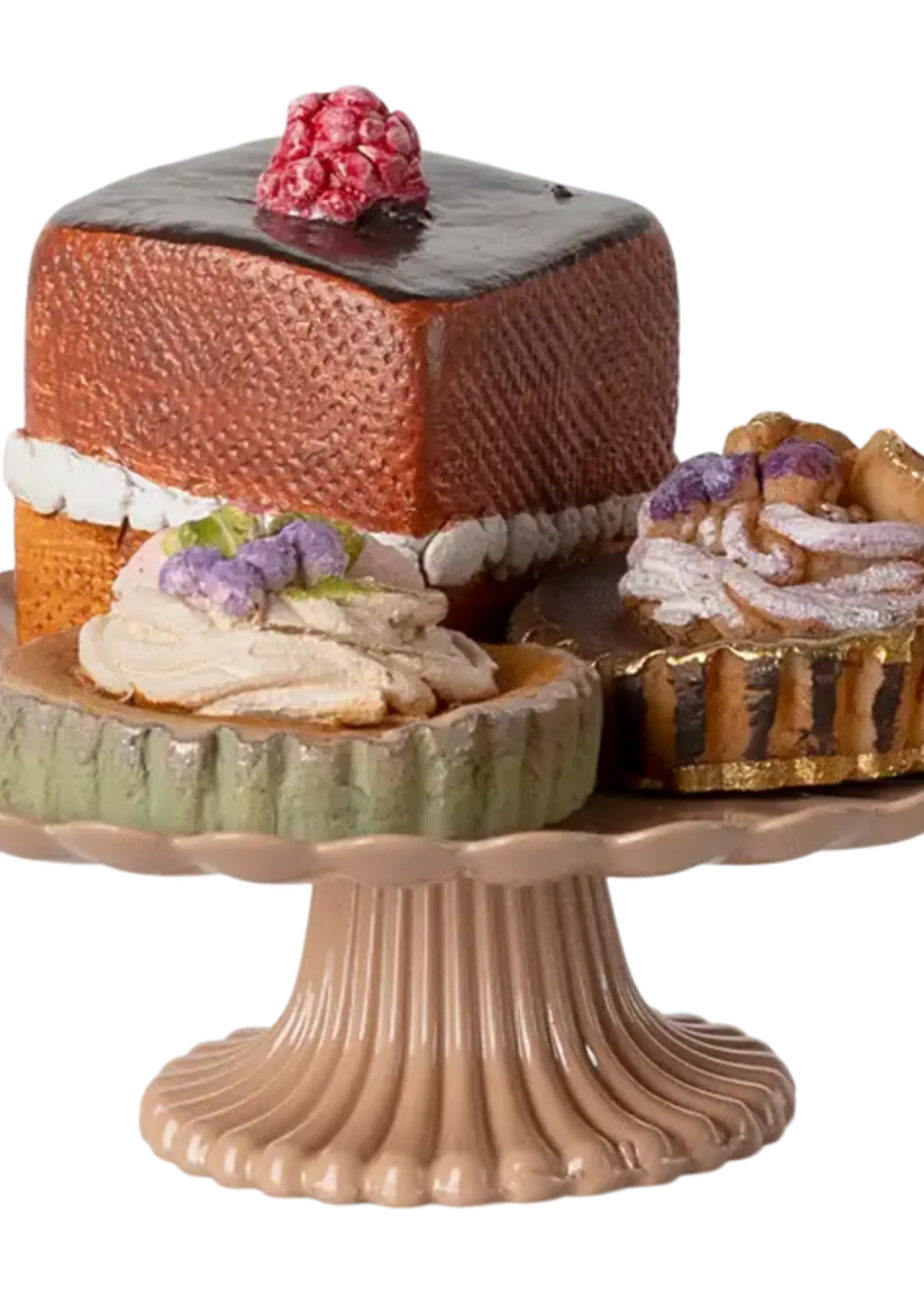 Maileg Maileg - Cakes and cakestand, Mini - 11-4121-00