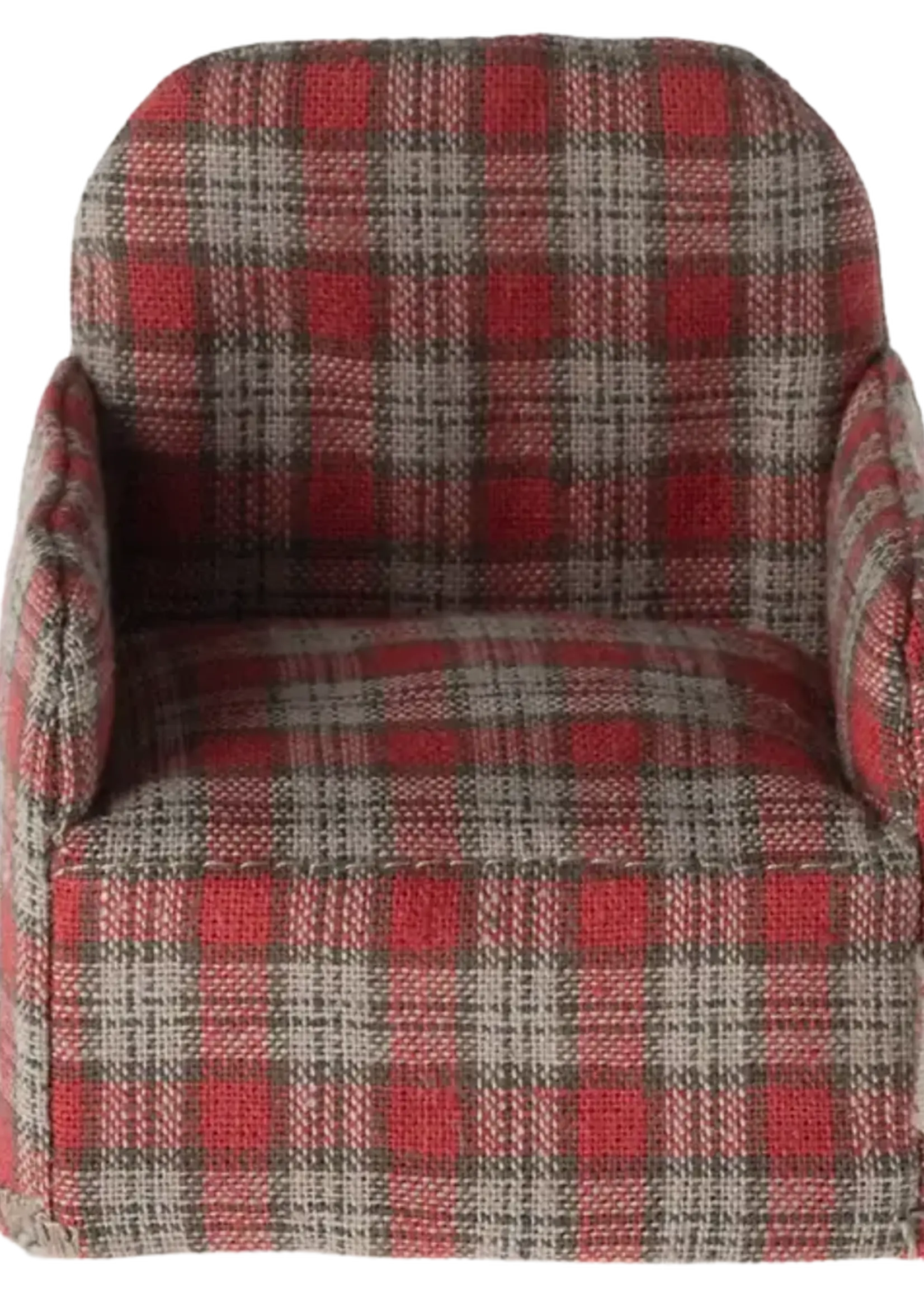 Maileg Maileg - Chair, Mouse - Red checker - 11-4413-03