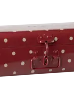 Maileg Maileg - Storage suitcase, Small - Red with dots