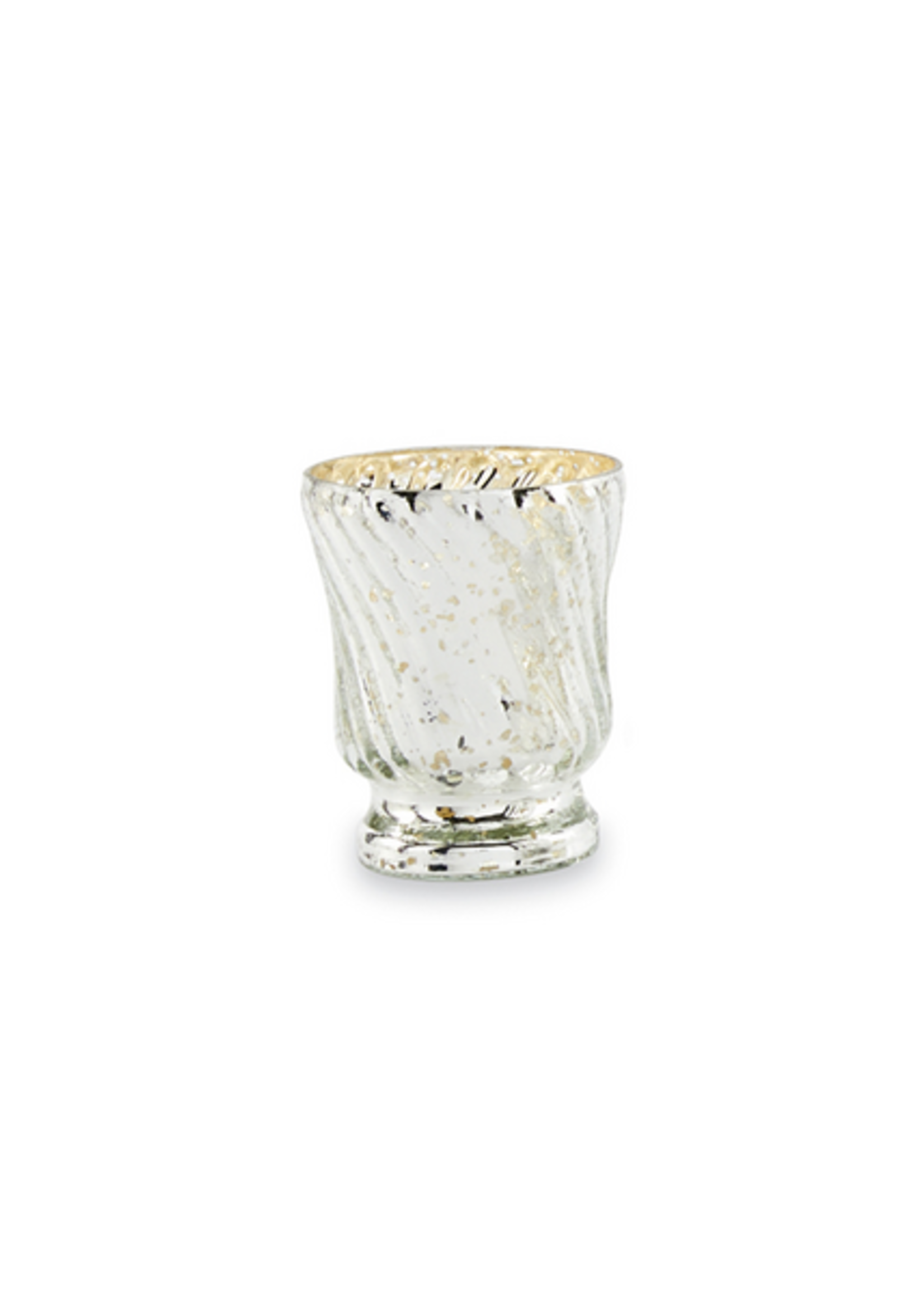 Mud Pie Silver With Lines Mercury Votive