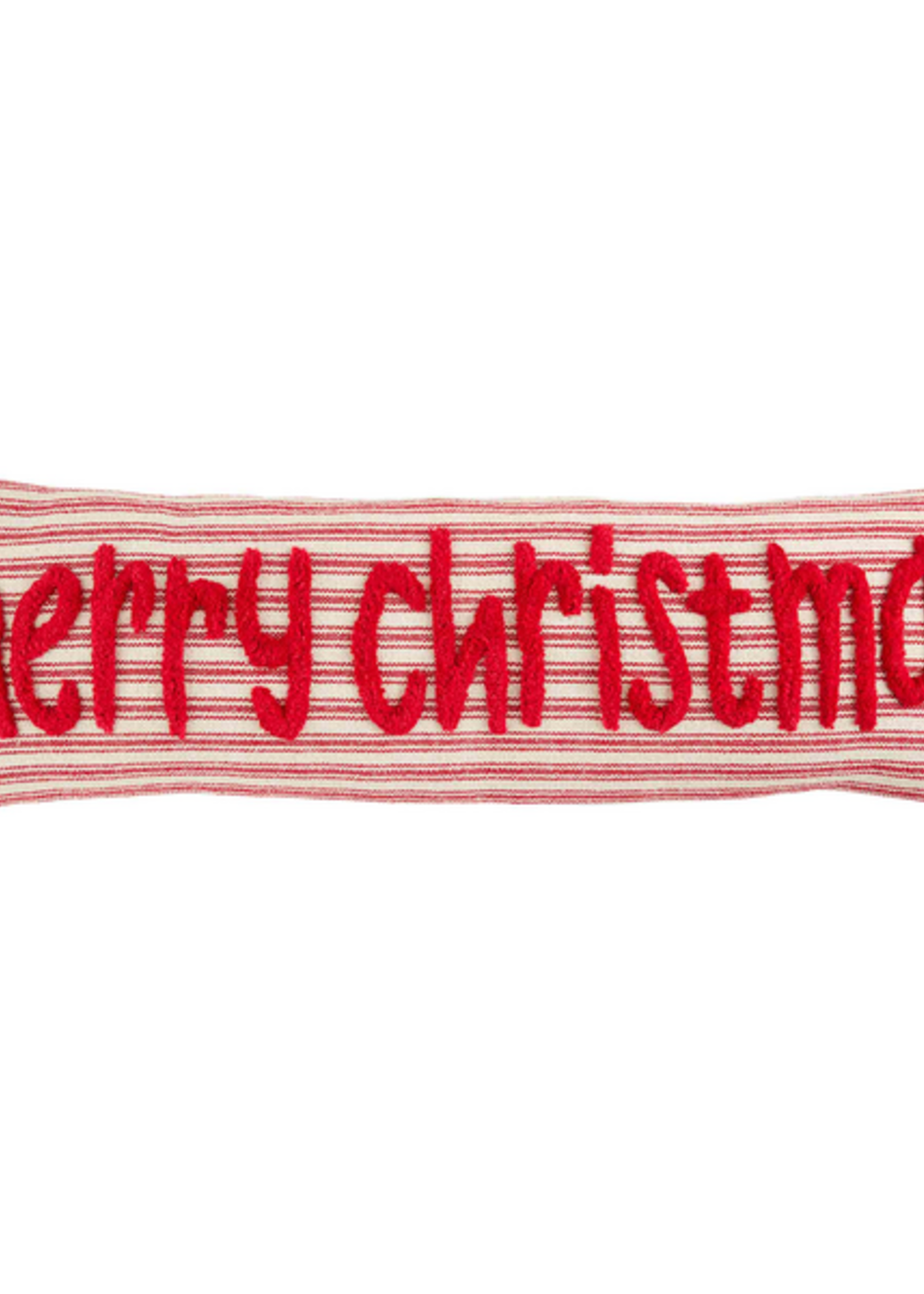 Mud Pie Merry Christmas Stripe Pillow