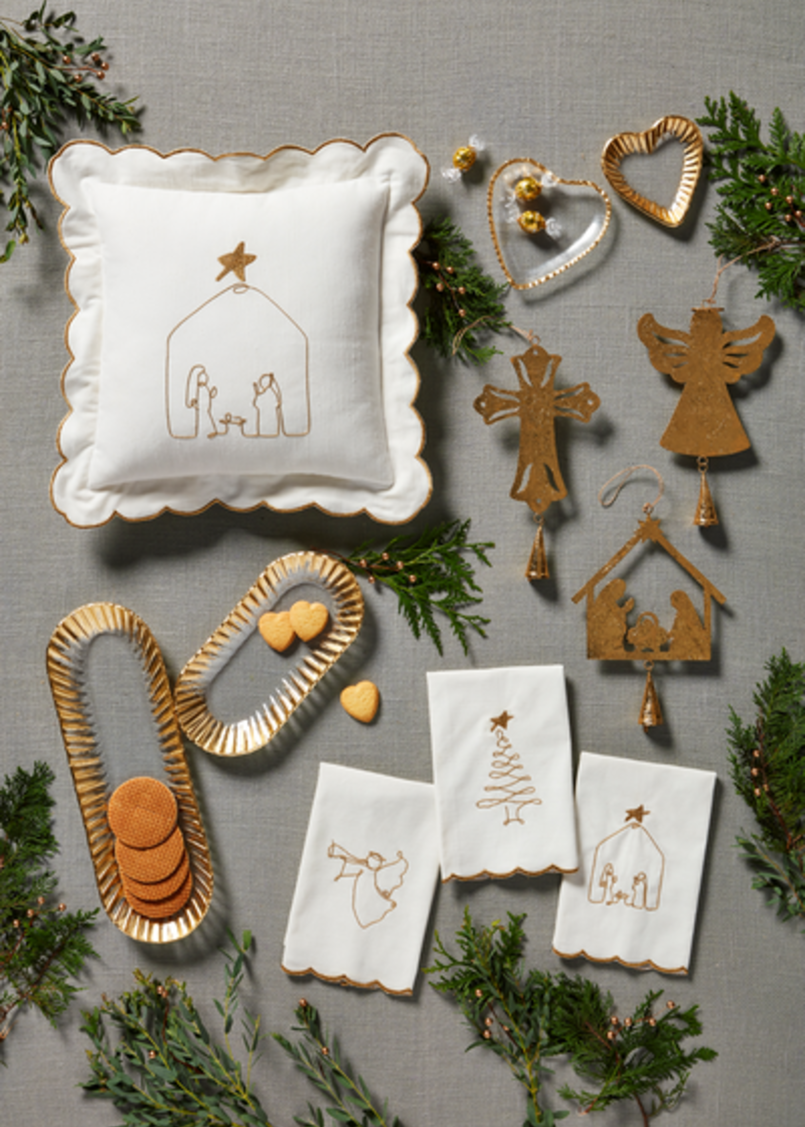 Mud Pie Tree Embroidery Hand Towel