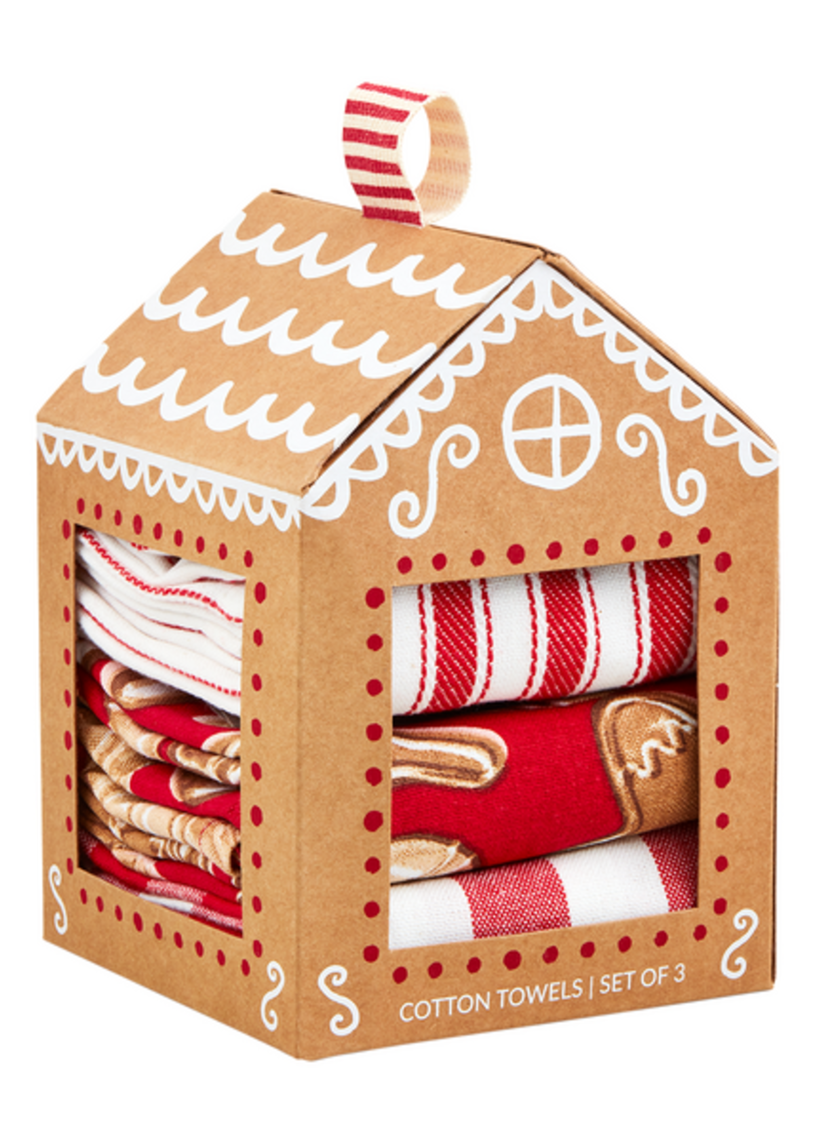 Mud Pie Cookie Xmas House Towel Set