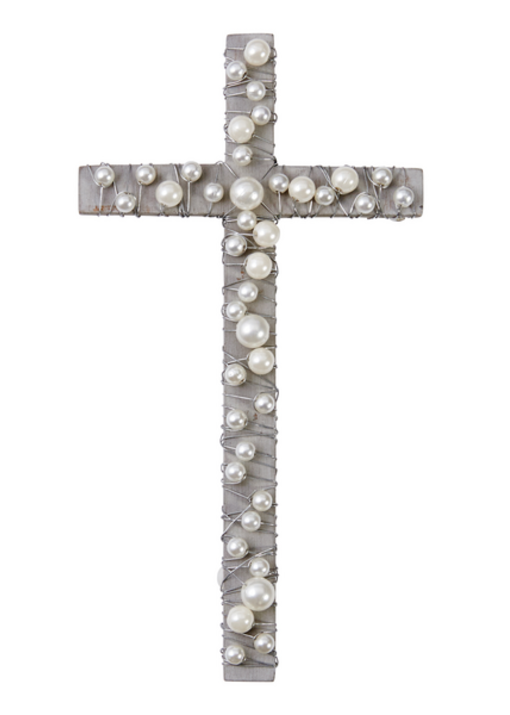 Mud Pie Wood Cross With Pearls