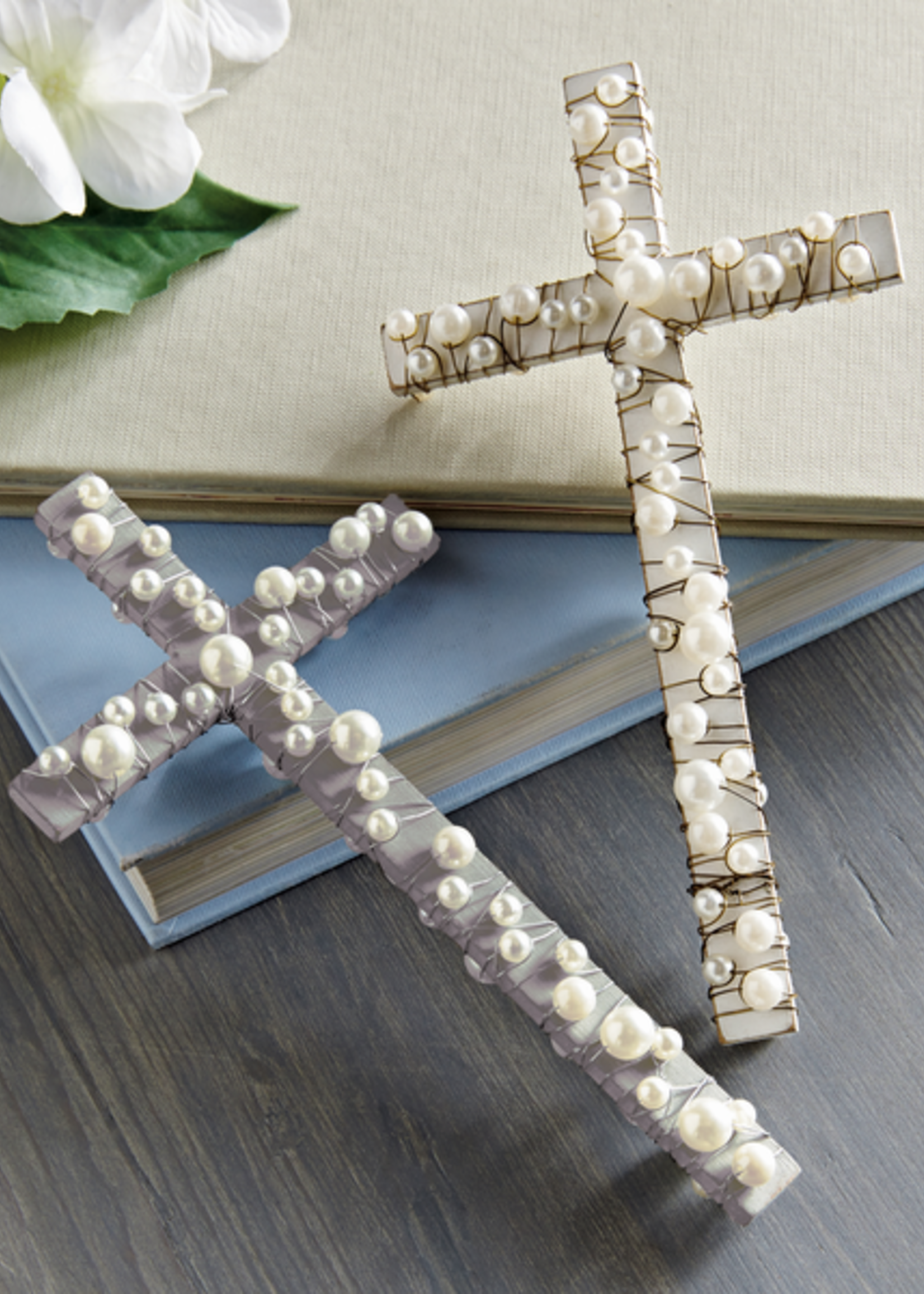 Mud Pie Wood Cross With Pearls