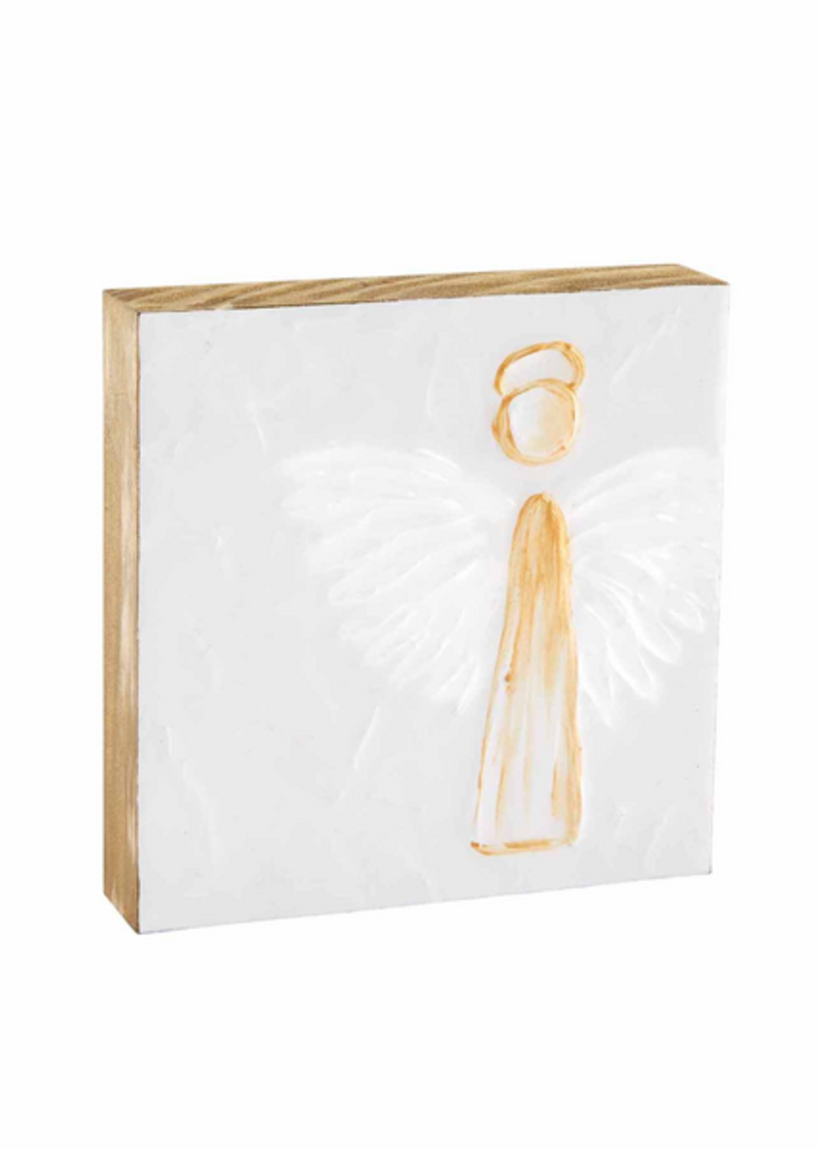 Mud Pie Large Gold Angel Decorative Block