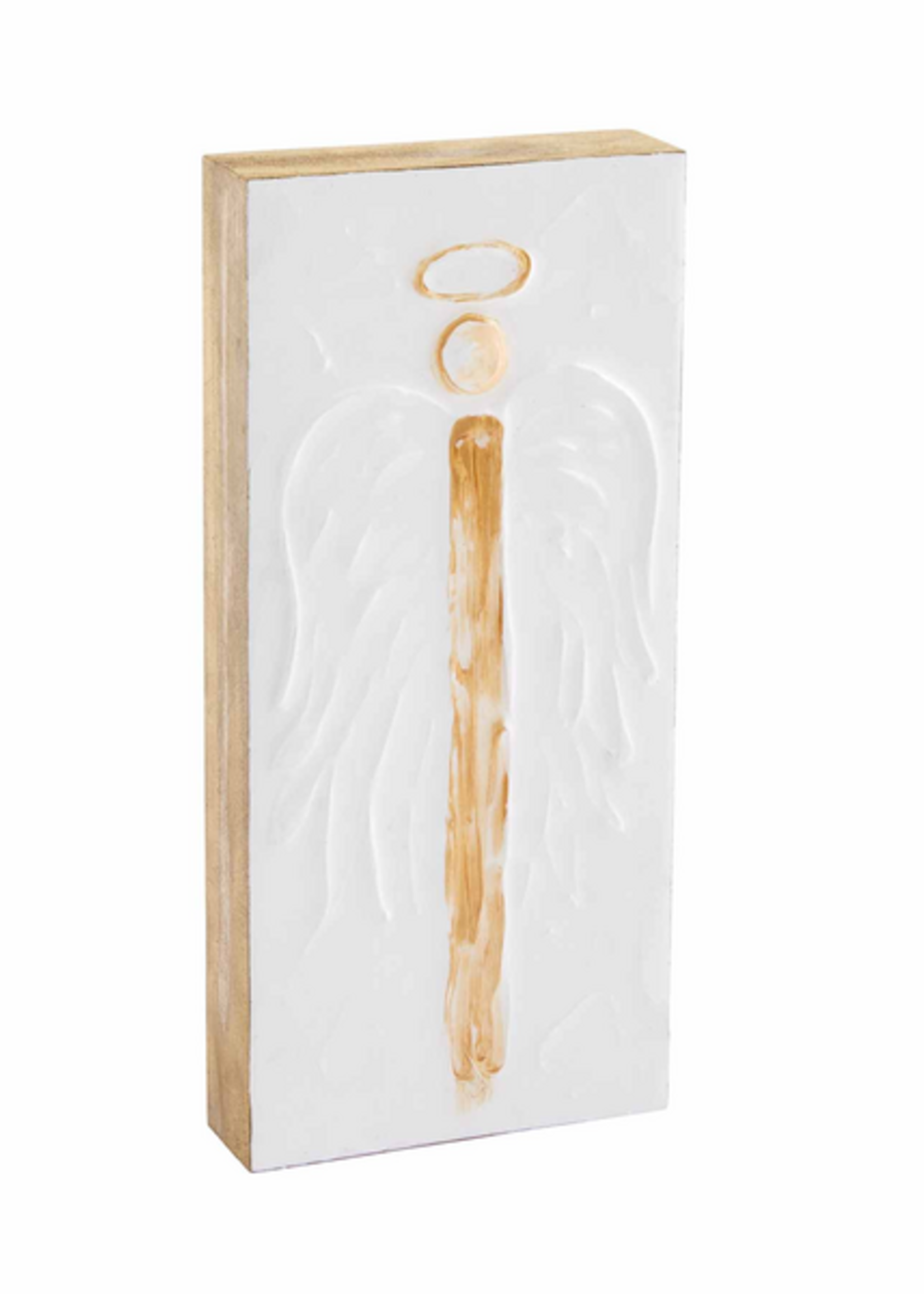 Mud Pie Tall Gold Angel Decorative Block