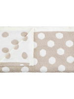 Mud Pie Tan Polka Dot Chenille Blanket