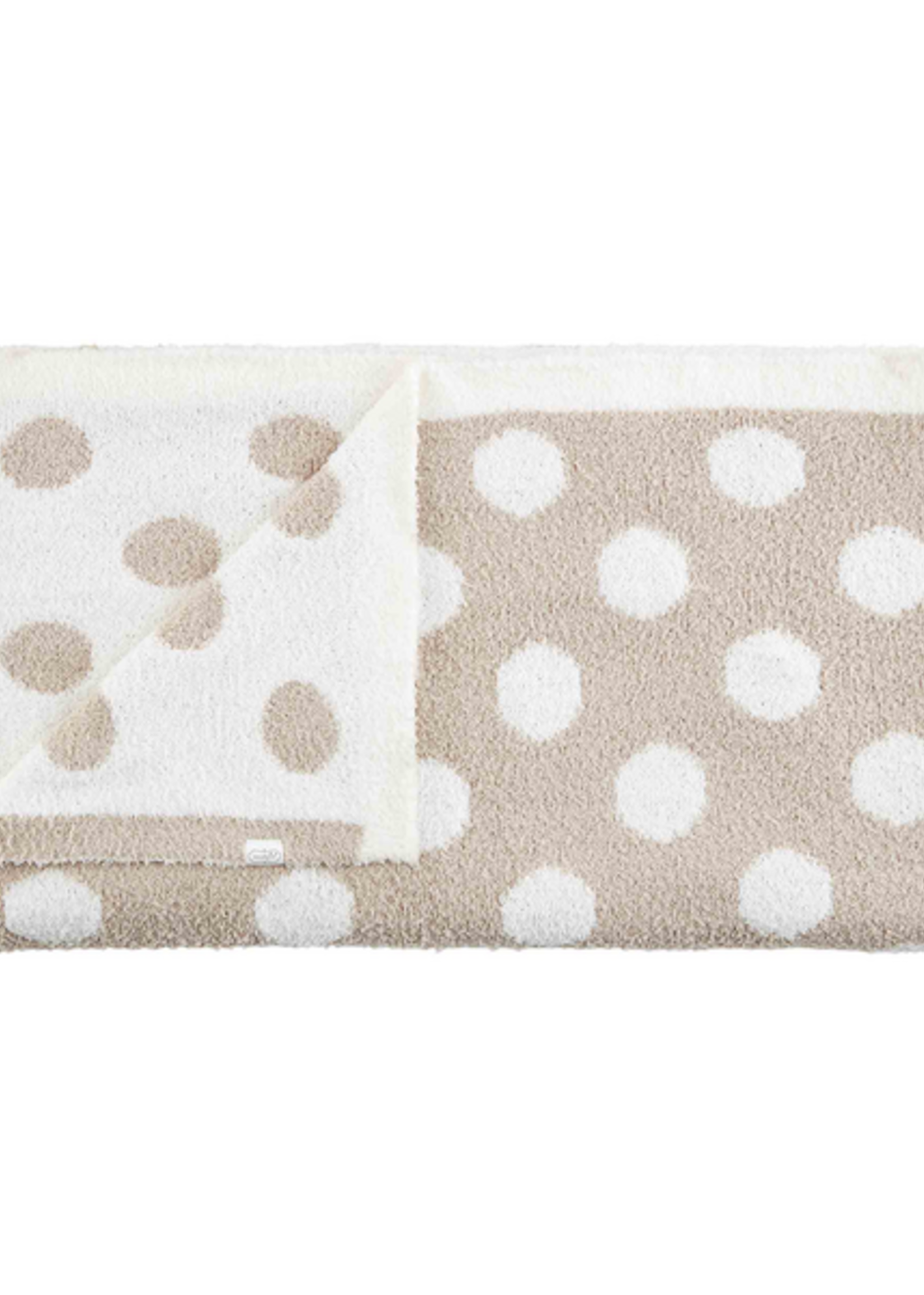 Mud Pie Tan Polka Dot Chenille Blanket