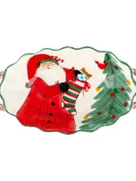 Vietri Vietri - Old St. Nick Handled Scalloped Oval Bowl - OSN-78133