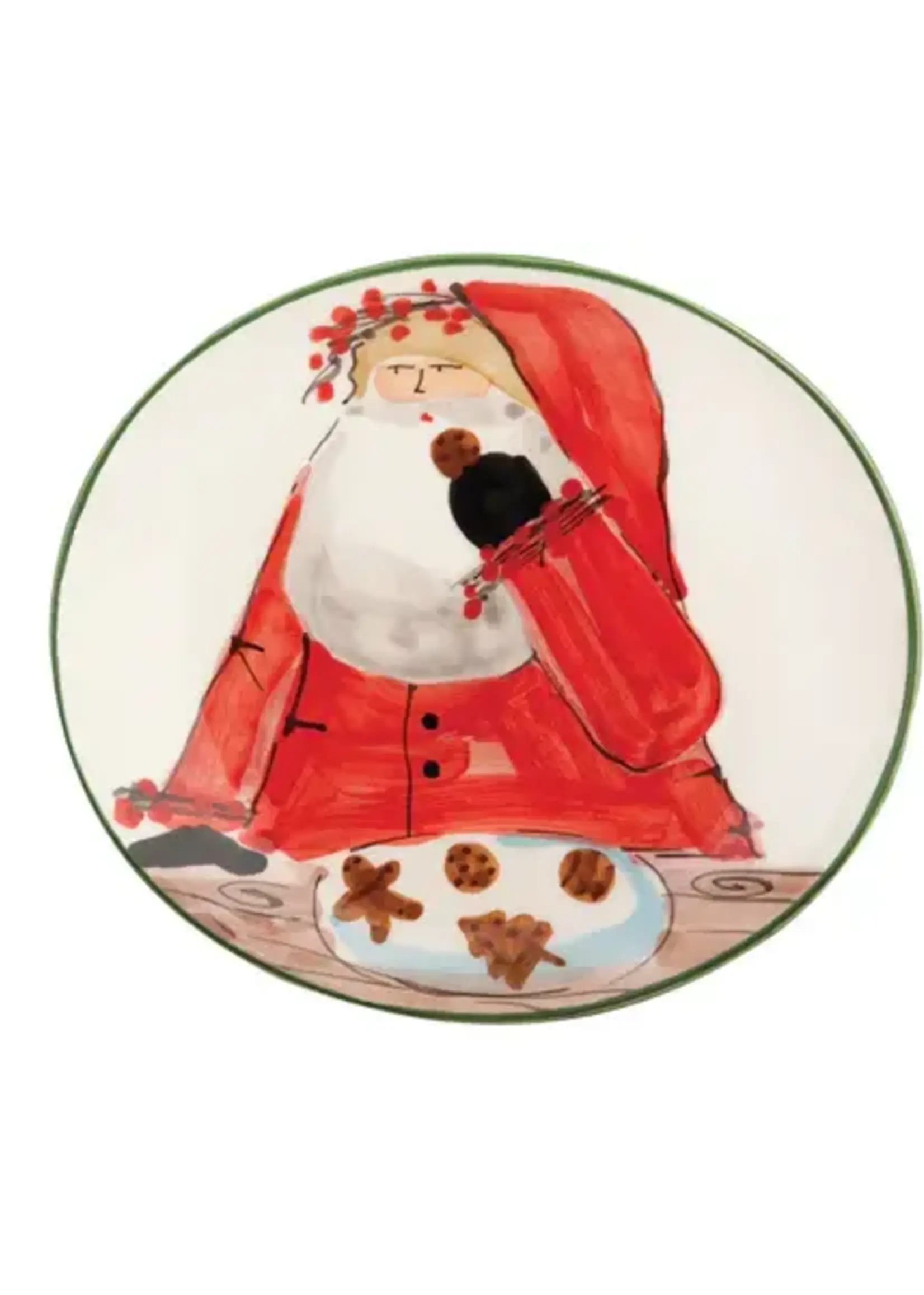 Vietri Vietri - Old St. Nick Cookie Plate - OSN-7839