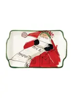 Vietri Vietri - Old St. Nick Rectangular Plate - Naughty or Nice - OSN-78071-GB